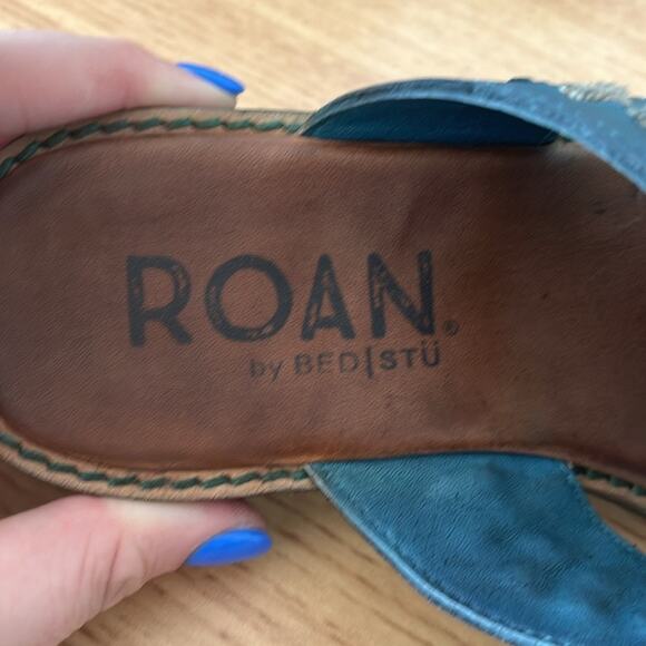 Roan by Bed Stu Buttress Dark Teal Sandal Womens Size 6.5 - Picture 6 of 11